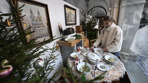 Pracovnice zámku v Holešově připravuje vánoční výstavu Klidné světy za sklem