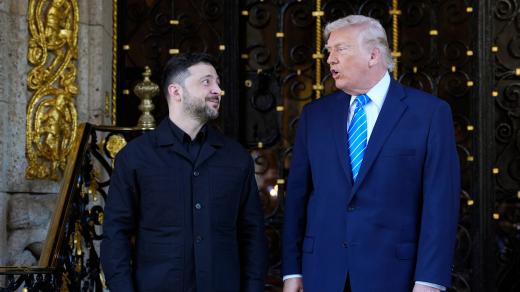 Volodymyr Zelenskyj a Donald Trump jednají na Floridě