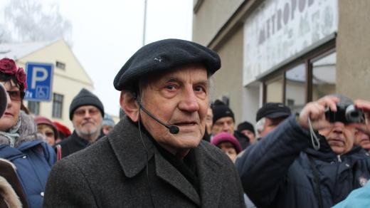 Milan Tichák při novoroční vycházce 1. ledna 2017