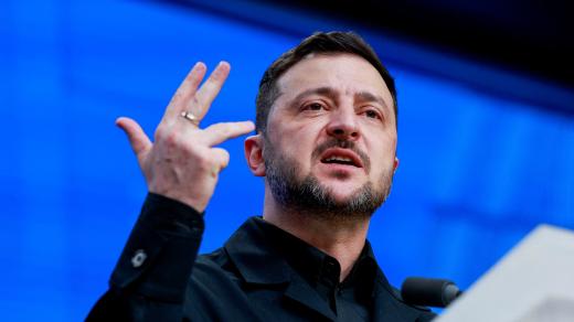 Ukrajinský prezident Volodymyr Zelenskyj na tiskové konferenci v den summitu lídrů Evropské unie v Bruselu, Belgie, 18. prosince 2025