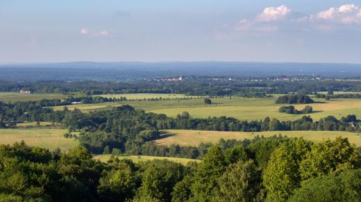 Novohradsko, pohled od obce Dobrá Voda