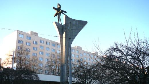 Památník u obchodního domu Družba na Pražském předměstí v Českých Budějovicích