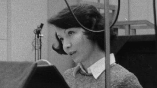 Hana Maciuchová během natáčení v rozhlase