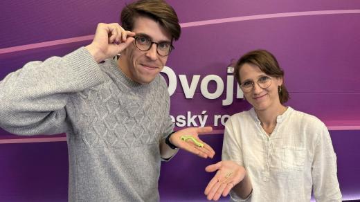 Anna Mrázová a moderátor Jan Lukačevič
