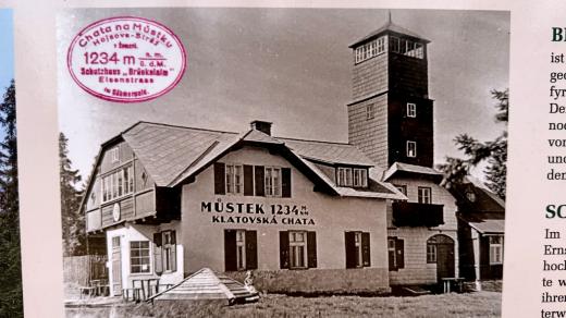 Chata na Můstku v době, kdy se nazývala Klatovská