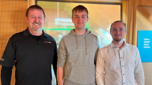 Dozorující pedagog Martin Štěpánek, vedoucí projektu EIVA Martin Štěpán a tvůrce projektu Tomáš Votřel