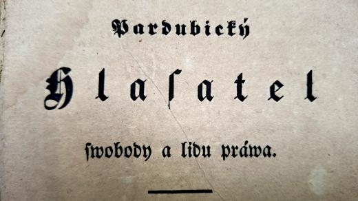 První a poslední číslo Pardubického hlasatele svobody a lidu práva z roku 1848