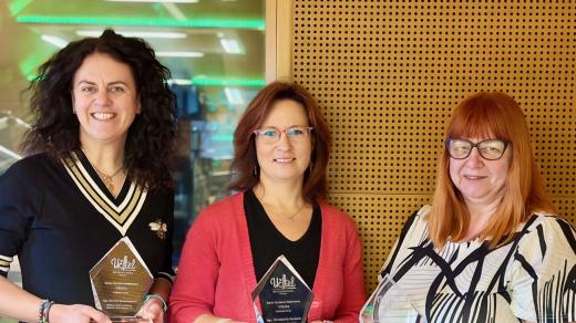 Martina Teichmannová ze Základní školy Lanškroun, Gabriela Zárubová z MŠ Zvoneček Pardubice a Hana Martinková z OA a SOŠ cestovního ruchu Choceň