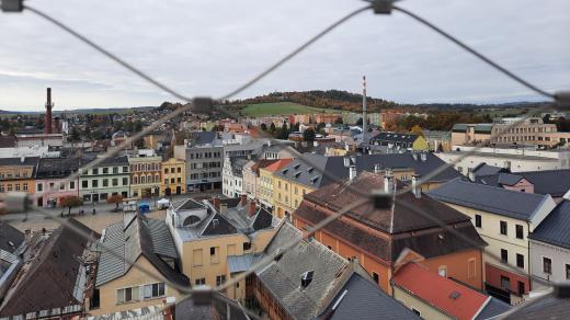 Pohled z věže kostela