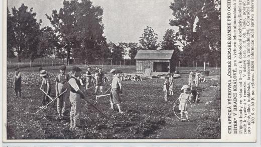 Propagační pohlednice Chlapecké výchovny, 1925