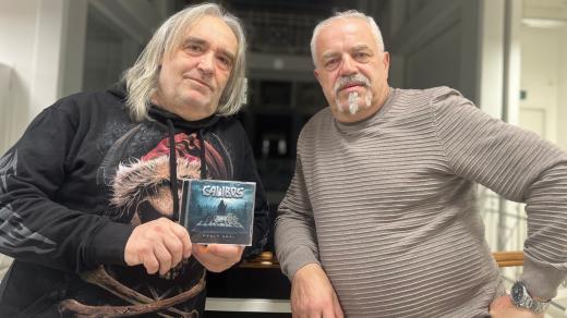 Zpěvák Miroslav Spilka a baskytarista Josef Vláčil ze skupiny Calibos