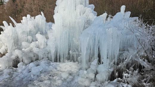 Ledopád nedaleko Mrákotína