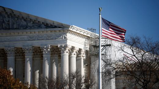 Pohled na americký nejvyšší soud ve Washingtonu