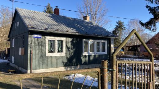 Finské domky postavené po válce pro horníky dolu Bedřich