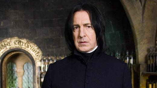 Alan Rickman jako profesor Severus Snape ve filmové sérii Harry Potter