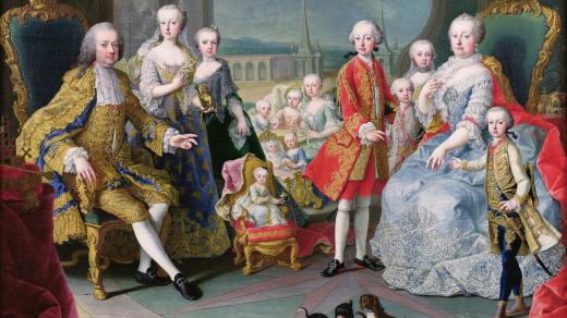 Císařovna Marie Terezie s rodinou