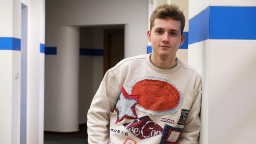 Vojta Plachetka ve studiu Českého rozhlasu Hradec Králové