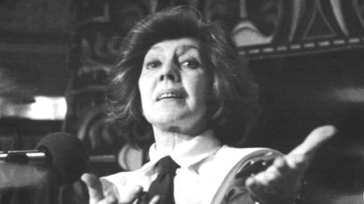 Ljuba Hermanová při natáčení veřejné nahrávky pořadu Domino (1986)