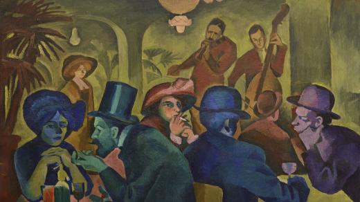 Bohumil Kubišta, Kavárna, 1910, olej, plátno, 110 × 138 cm