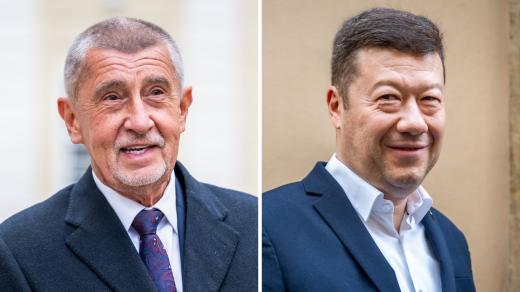 Andrej Babiš a Tomio Okamura