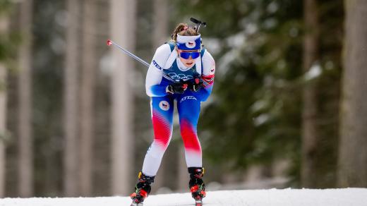 Biatlonistka Tereza Vinklárková zajela na olympijských hrách životní závod. Ve vytrvalostním závodě na 15 kilometrů brala jedenácté místo