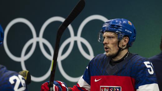 Radim Šimek v dresu českého národního týmu na olympijských hrách v Miláně a Cortině d'Ampezzo