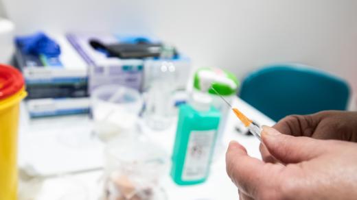 Očkovací centrum v Kotvě.