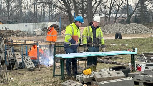 Staveniště haly pro zemědělskou techniku
