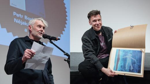 Laureáti Ceny literární kritiky 2026 (zleva) Petr Borkovec a Aleš Kauer