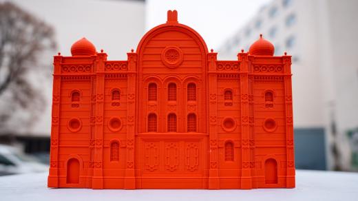3D model Velké synagogy v Brně