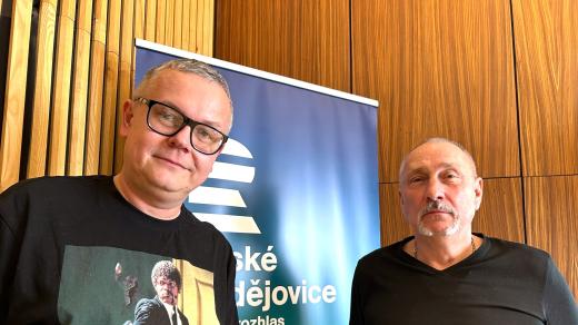 Publicista Pavel Pechoušek a bývalý vrchní komisař Václav Hýsek, autoři knih Budějcká mordparta