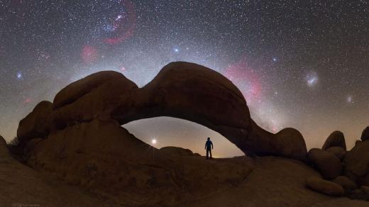 Vyhlížení Venuše pod Spitzkoppe, Namibie