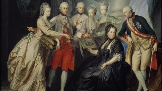 Císařovna Marie Terezie s rodinou