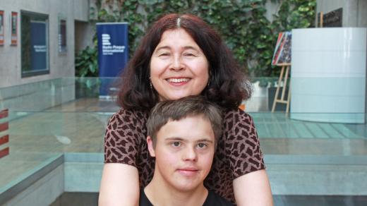 Sportovec a herec David Vodstrčil se svou pěstounkou Ivanou Součkovou