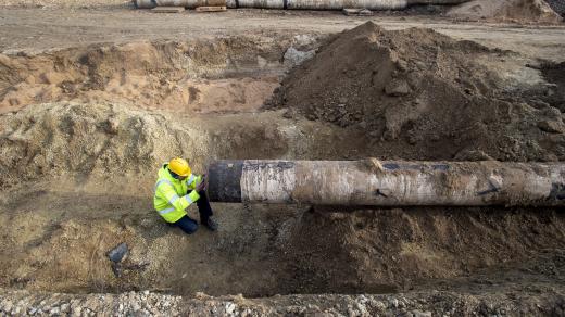 Přeložka ropovodu Družba u Církvice na Kutnohorsku