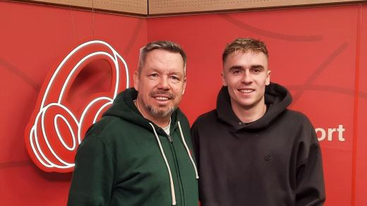 Fotbalista Štěpán Šebrle s Pavlem Horváthem