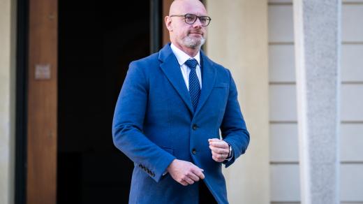 Kandidát na ministra školství, mládeže a tělovýchovy za ANO do budoucí vládní koalice ANO, SPD a Motoristů Robert Plaga po konzultaci s prezidentem Petrem Pavlem