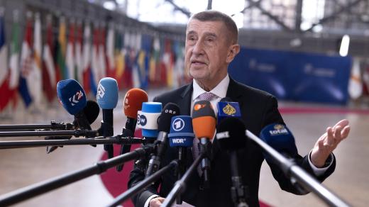 Andrej Babiš na summitu EU v Bruselu