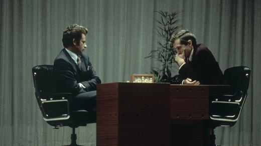 Bobby Fischer (vpravo) a Boris Spasskij