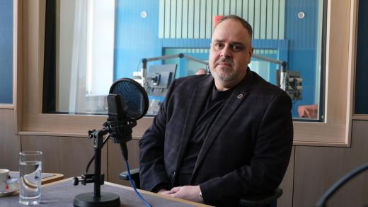 Ilja Tachecí ve studiu Českého rozhlasu Hradec Králové