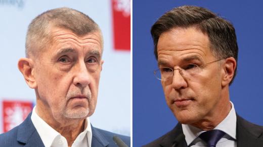 Premiér Andrej Babiš a šéf NATO Mark Rutte