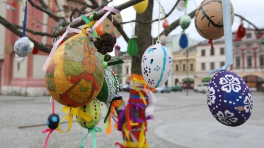 Na náměstí v Hranicích v Olomouckém kraji měli loni kraslicovník