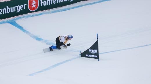 Eva Adamczyková při kvalifikaci Světového poháru v Montafonu