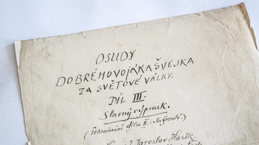 Rukopis románu Osudy dobrého vojáka Švejka