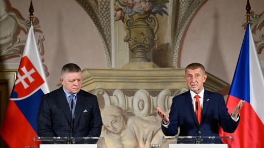 Robert Fico a Andrej Babiš poa společném jednání české a slovenské vlády na Novojičínsku