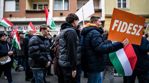 Předvolební mítink strany Fidesz