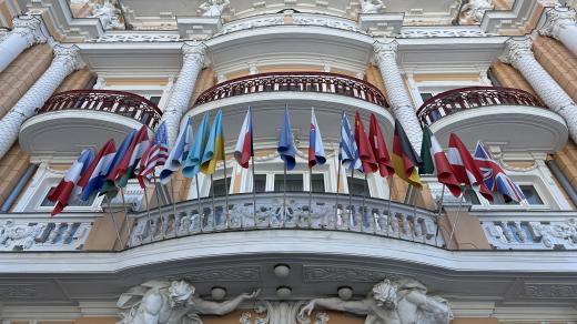 Jedna z budov v Mariánských Lázních