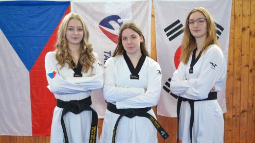 Taekwondistky Viktorie Maršáková, Alice Bínová a Anna Špinarová