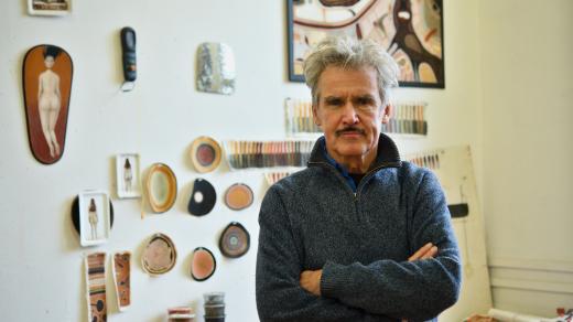 František Skála ve svém ateliéru