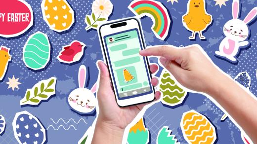 Vytvořte si velikonoční nálepky v mobilu